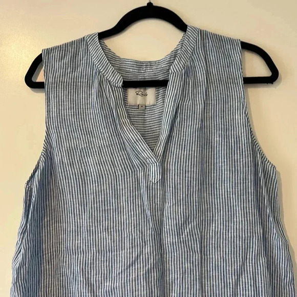 Rails Tops - Rails size medium blue, and white striped sleeveless blouse